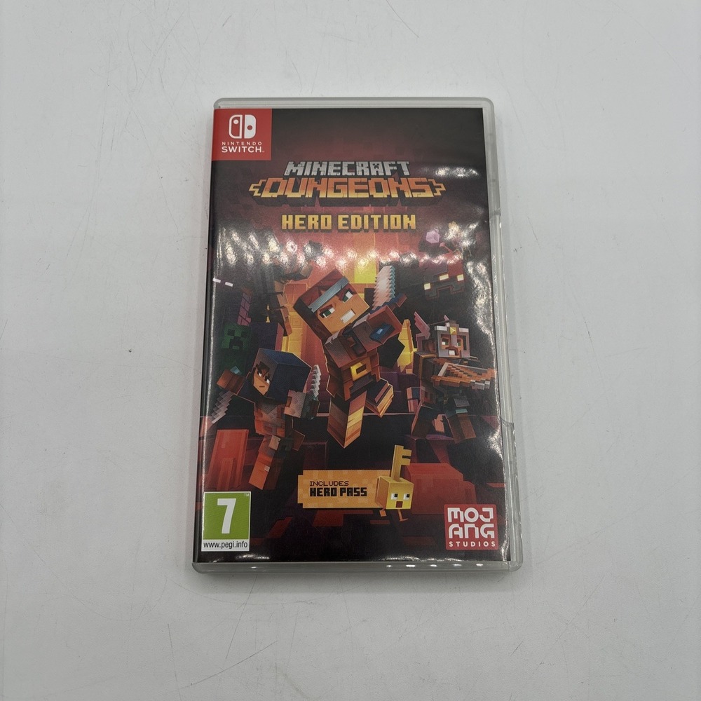 Minecraft Dungeons Hero Edition Nintendo Switch Game and Case! Tested / Works